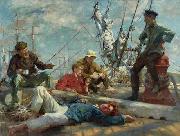Henry Scott Tuke The midday rest sailors yarning Sweden oil painting artist
